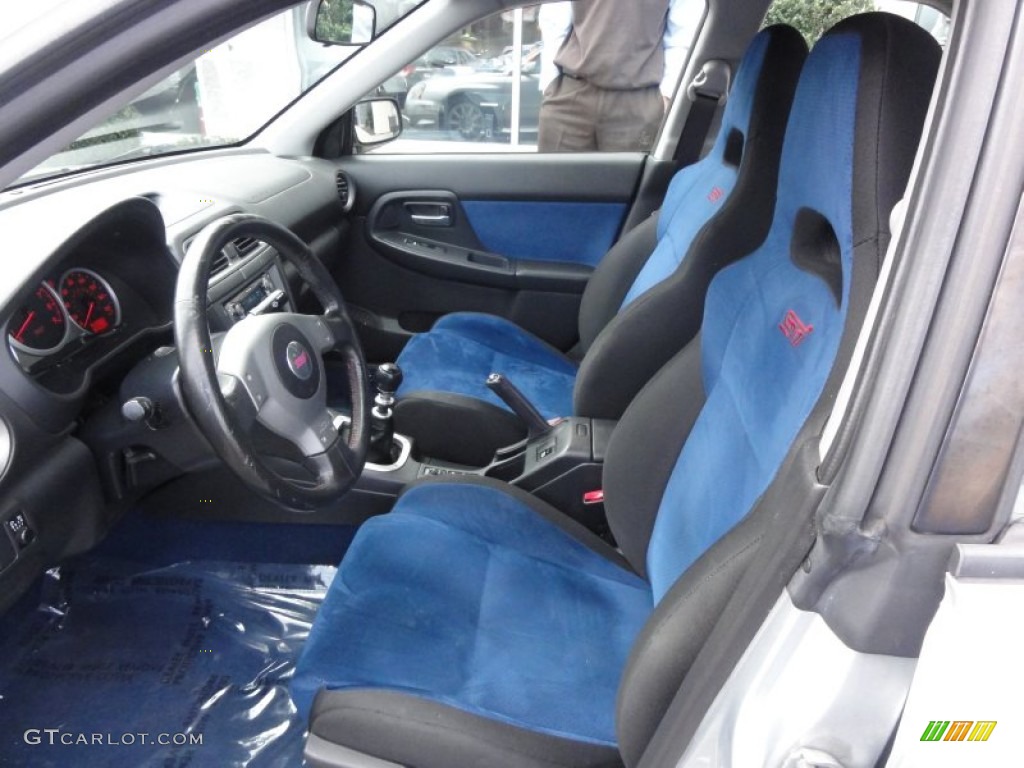 Blue Ecsaine Black Interior 2004 Subaru Impreza Wrx Sti