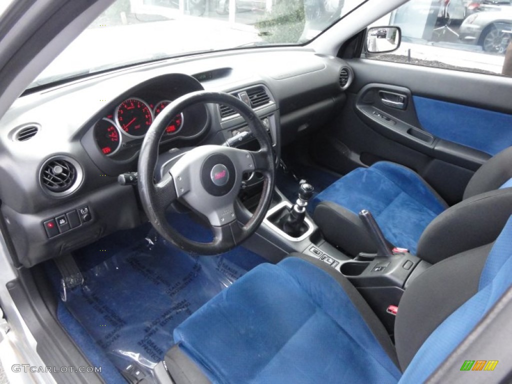 Blue Ecsaine Black Interior 2004 Subaru Impreza Wrx Sti