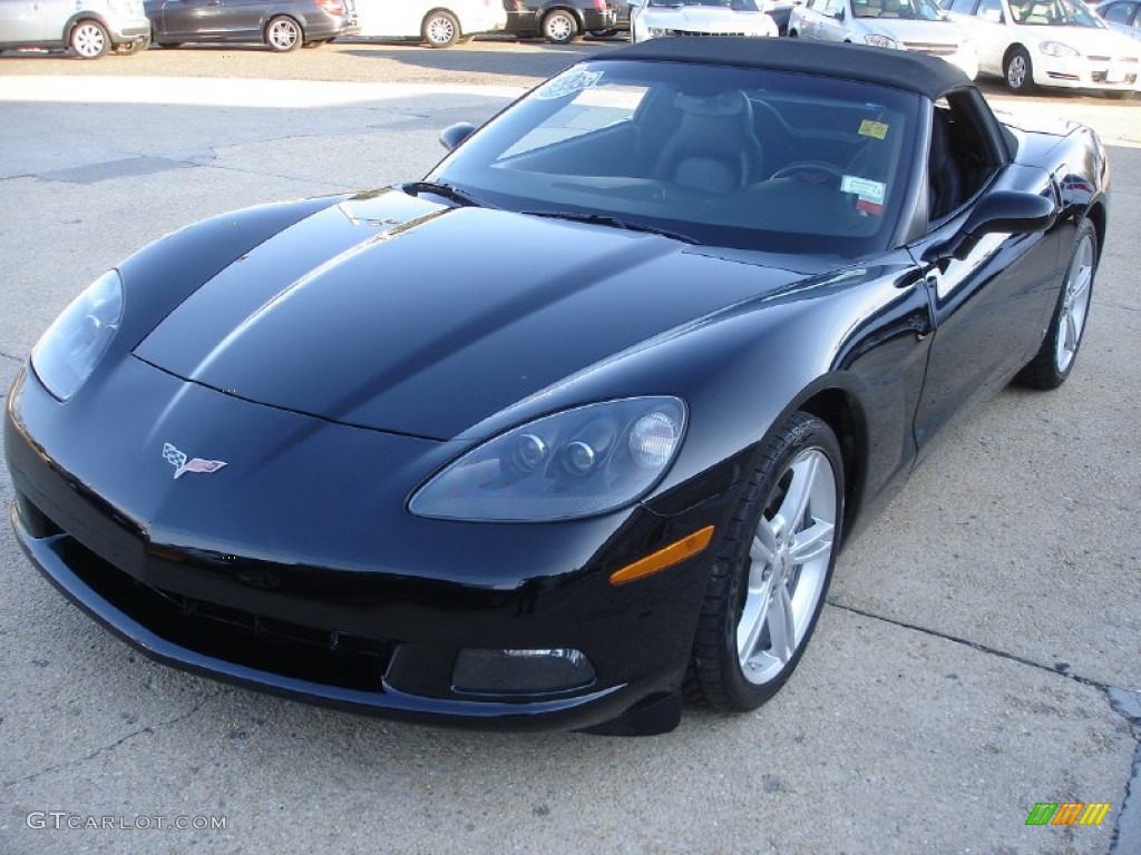 2008 Corvette Convertible - Black / Ebony photo #1