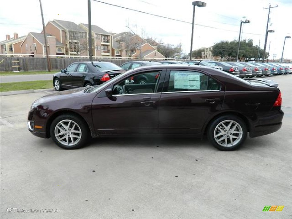 2012 Fusion SEL V6 - Bordeaux Reserve Metallic / Medium Light Stone photo #8