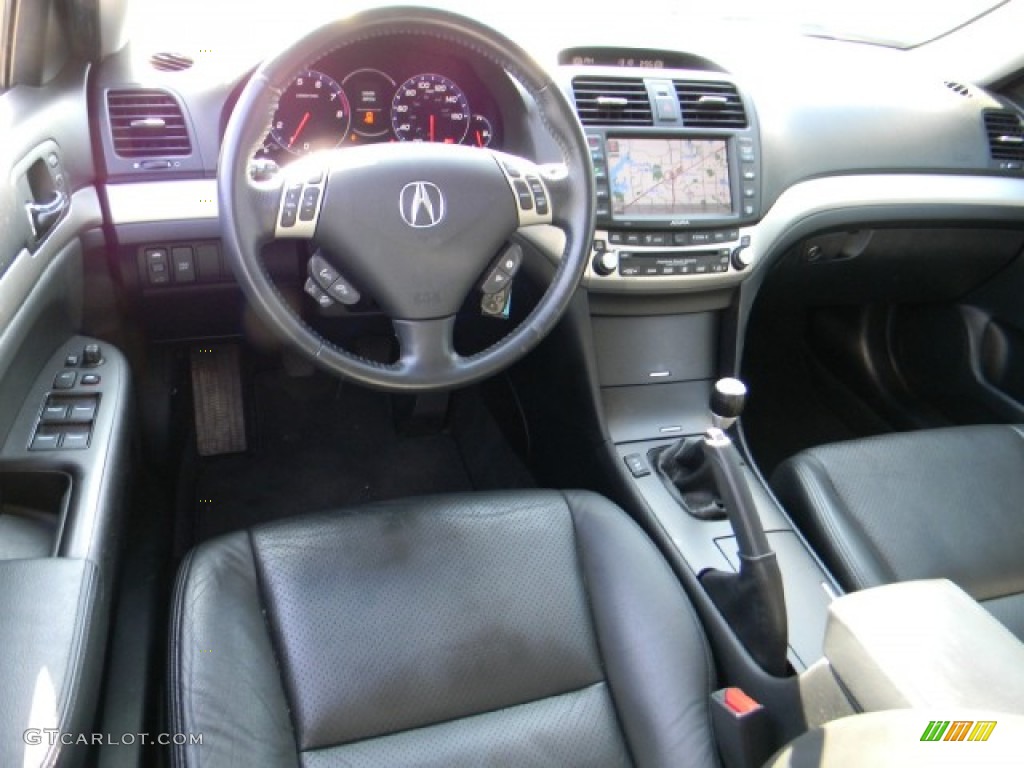 2007 Acura TSX Sedan Ebony Dashboard Photo #60496637