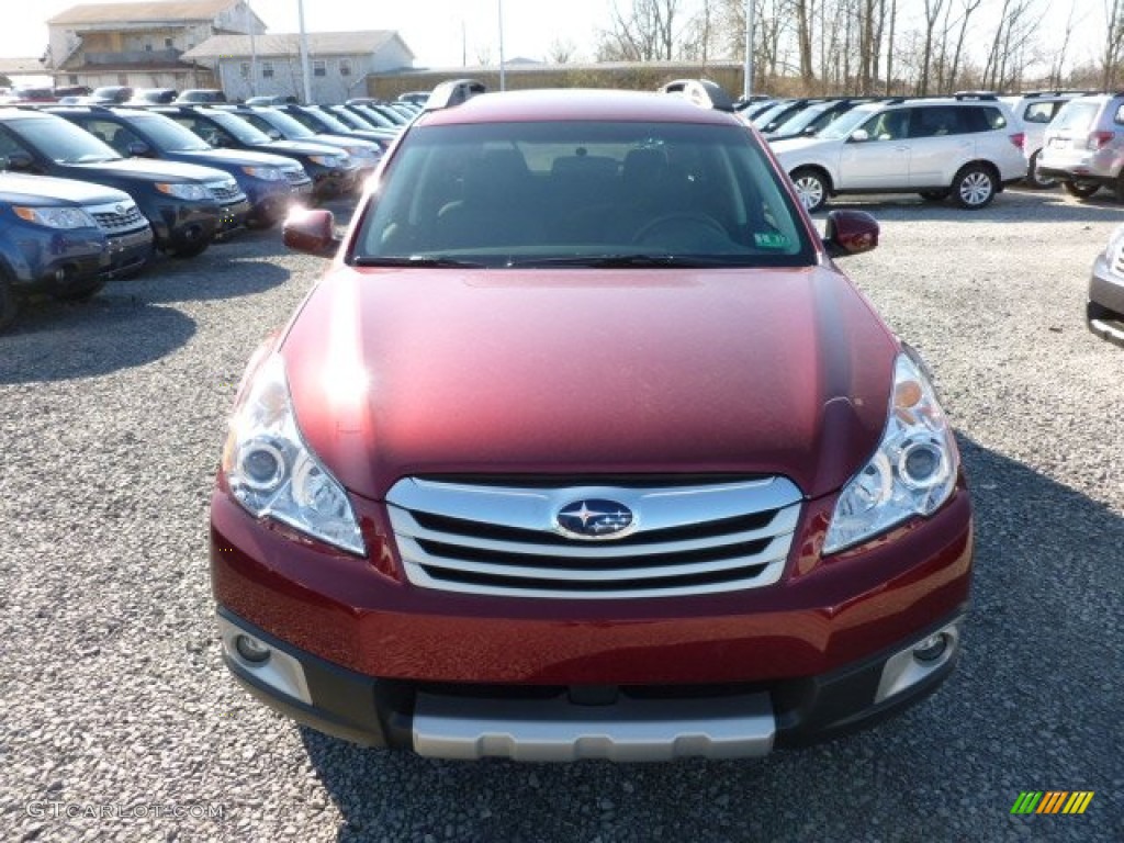 2012 Outback 2.5i Limited - Ruby Red Pearl / Off Black photo #2
