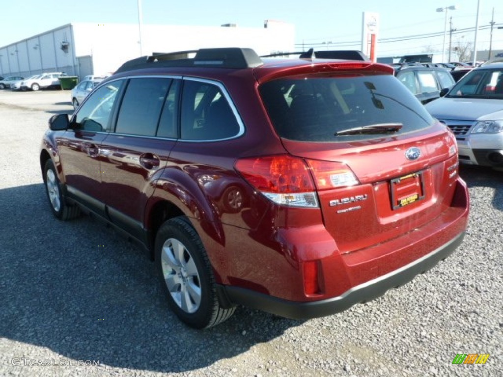 2012 Outback 2.5i Limited - Ruby Red Pearl / Off Black photo #4