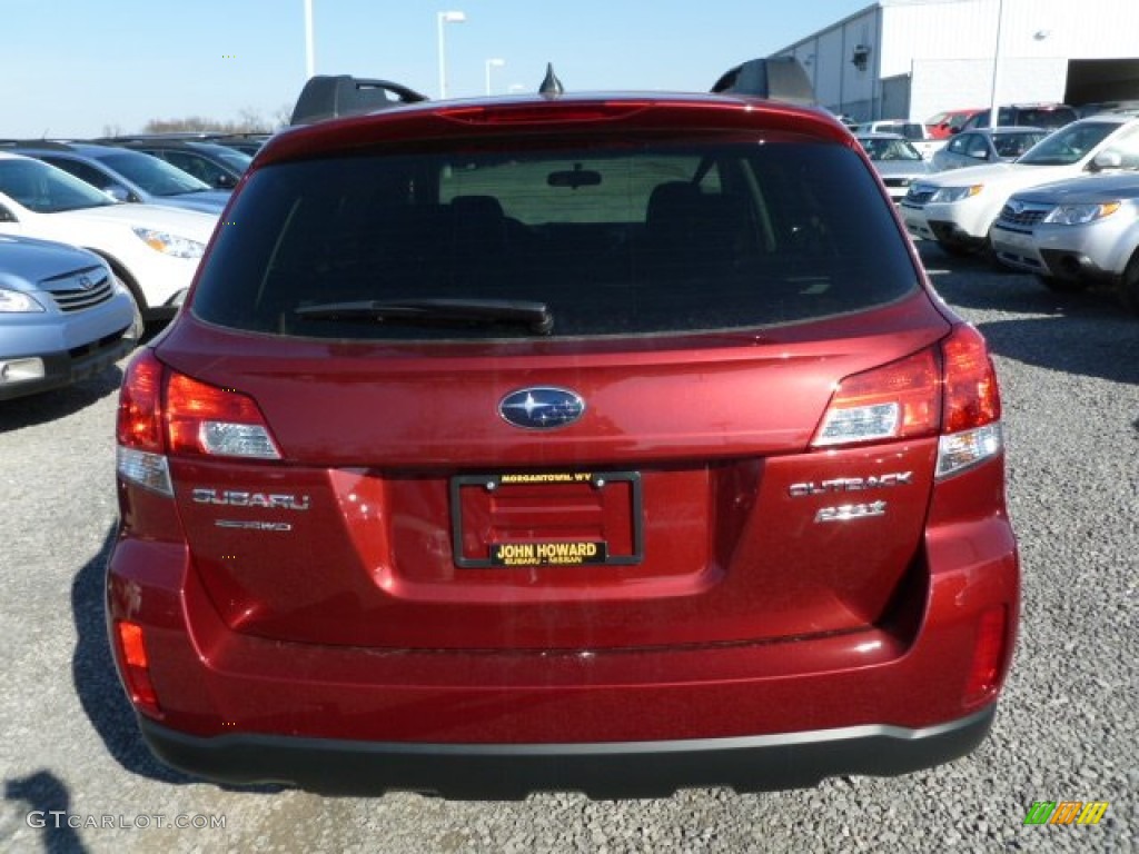 2012 Outback 2.5i Limited - Ruby Red Pearl / Off Black photo #5