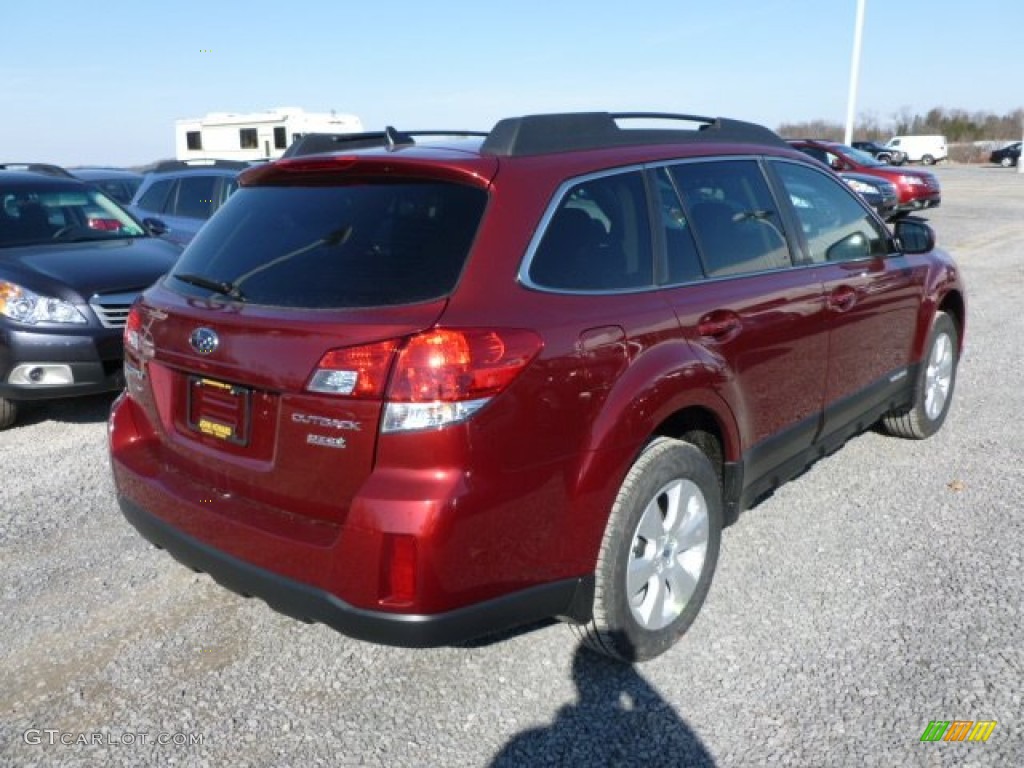 2012 Outback 2.5i Limited - Ruby Red Pearl / Off Black photo #6
