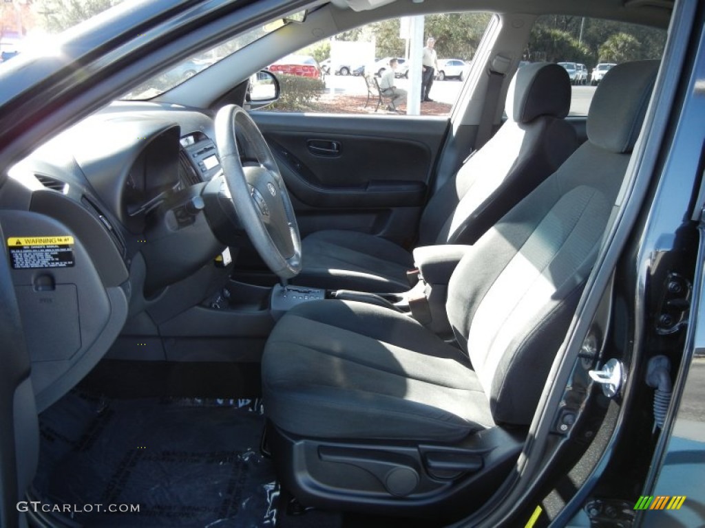 2009 Elantra SE Sedan - Black Pearl / Black photo #11