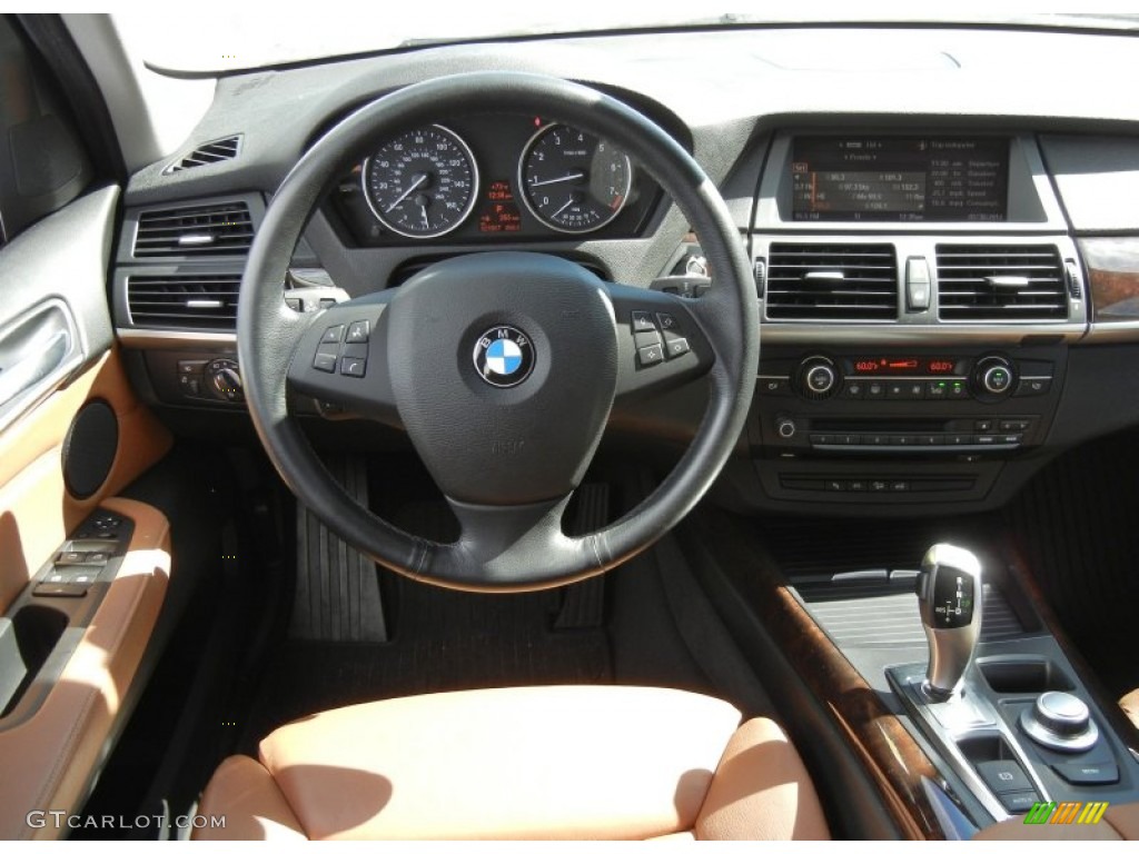 2009 BMW X5 xDrive30i Saddle Brown Nevada Leather Dashboard Photo #60500303