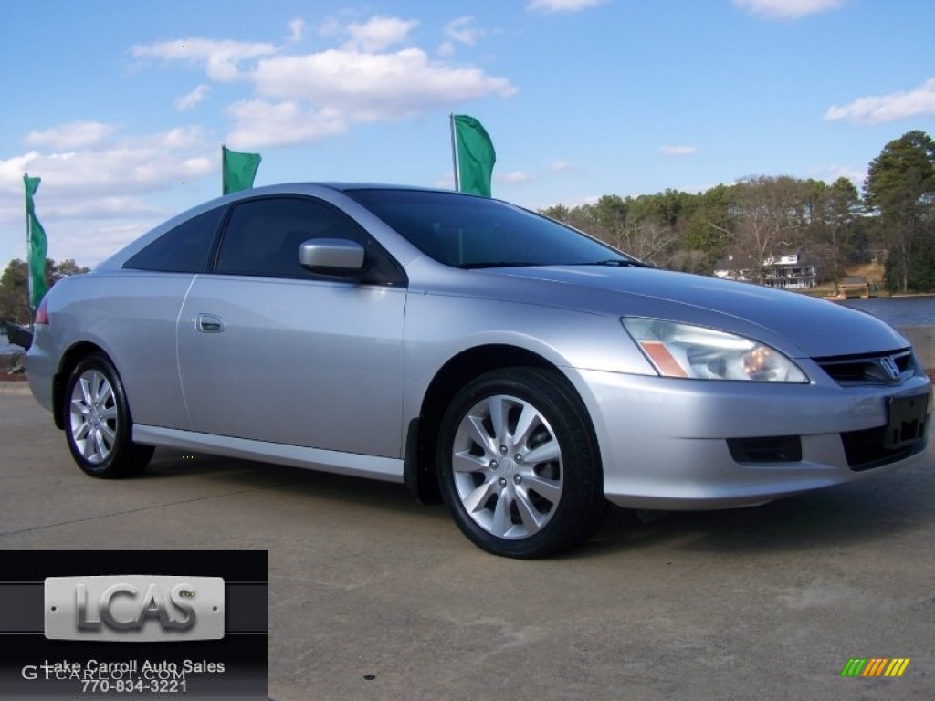 2006 Accord EX V6 Coupe - Alabaster Silver Metallic / Black photo #1