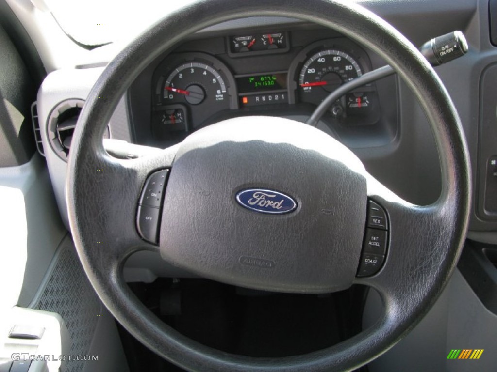 2009 Ford E Series Van E150 Cargo Medium Flint Steering Wheel Photo #60501749