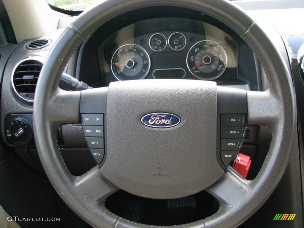 2008 Ford Taurus X SEL Camel Steering Wheel Photo #60501941