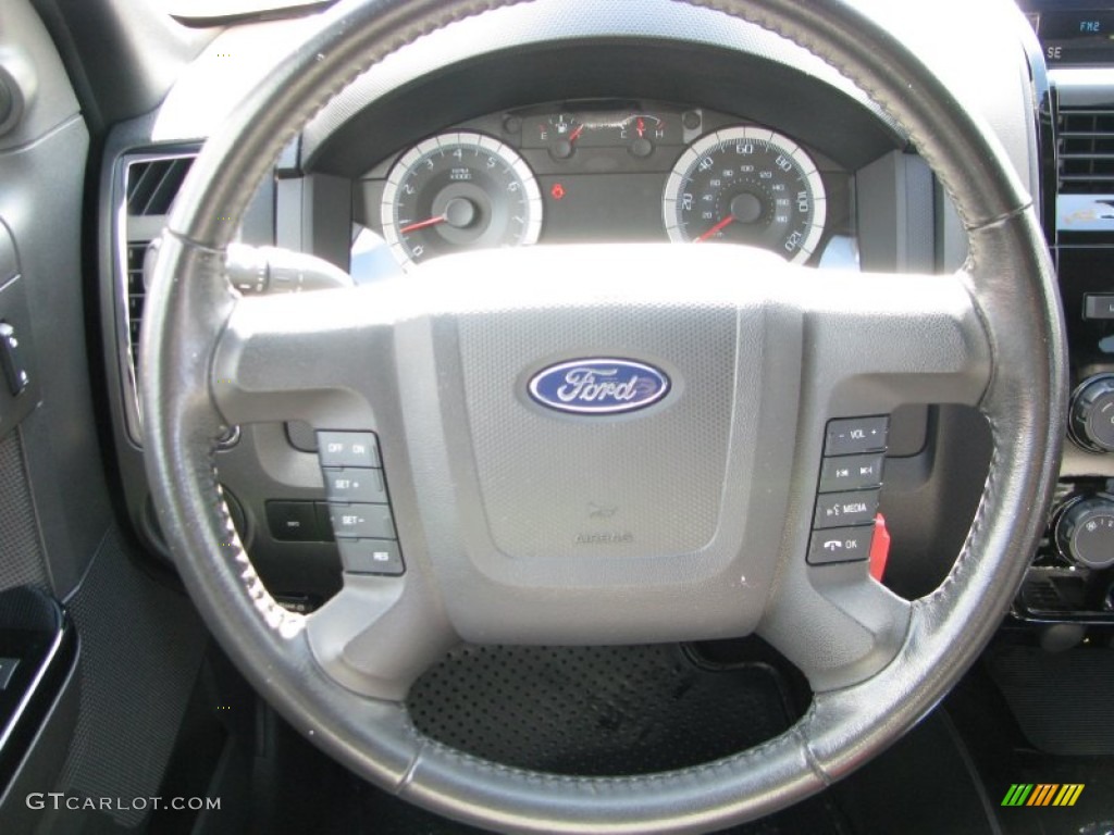 2009 Ford Escape Limited Charcoal Steering Wheel Photo #60502325