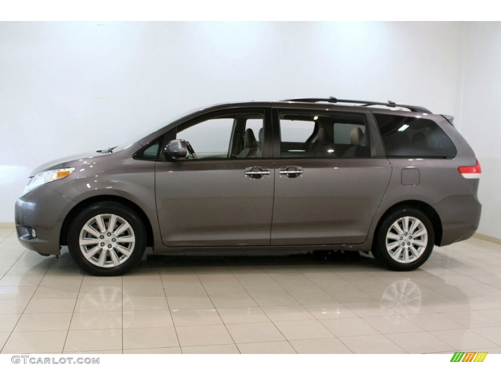 2011 Sienna Limited AWD - Predawn Gray Mica / Bisque photo #4
