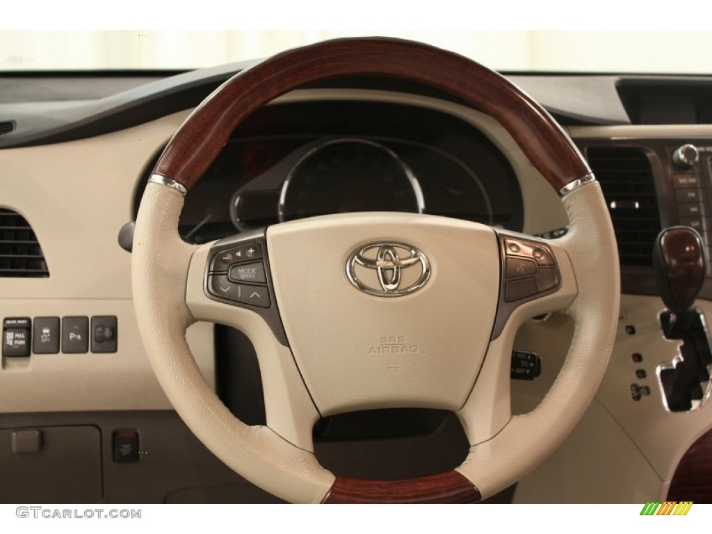 2011 Toyota Sienna Limited AWD Bisque Steering Wheel Photo #60502520