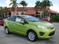 2012 Lime Squeeze Metallic Ford Fiesta SE Sedan  photo #1