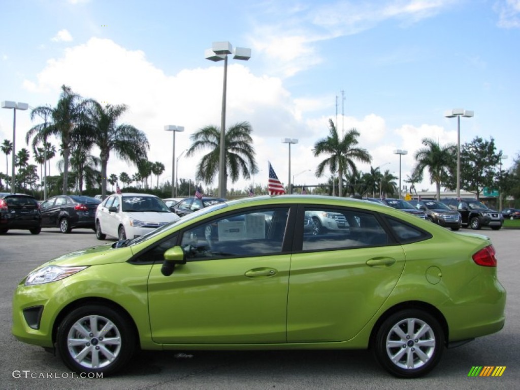 Lime Squeeze Metallic 2012 Ford Fiesta SE Sedan Exterior Photo #60502977