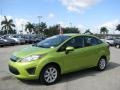 2012 Lime Squeeze Metallic Ford Fiesta SE Sedan  photo #11