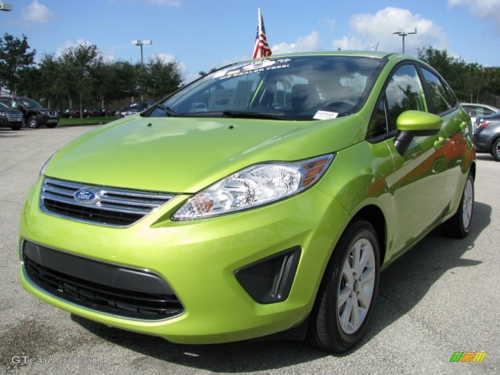 Lime Squeeze Metallic 2012 Ford Fiesta SE Sedan Exterior Photo #60502991