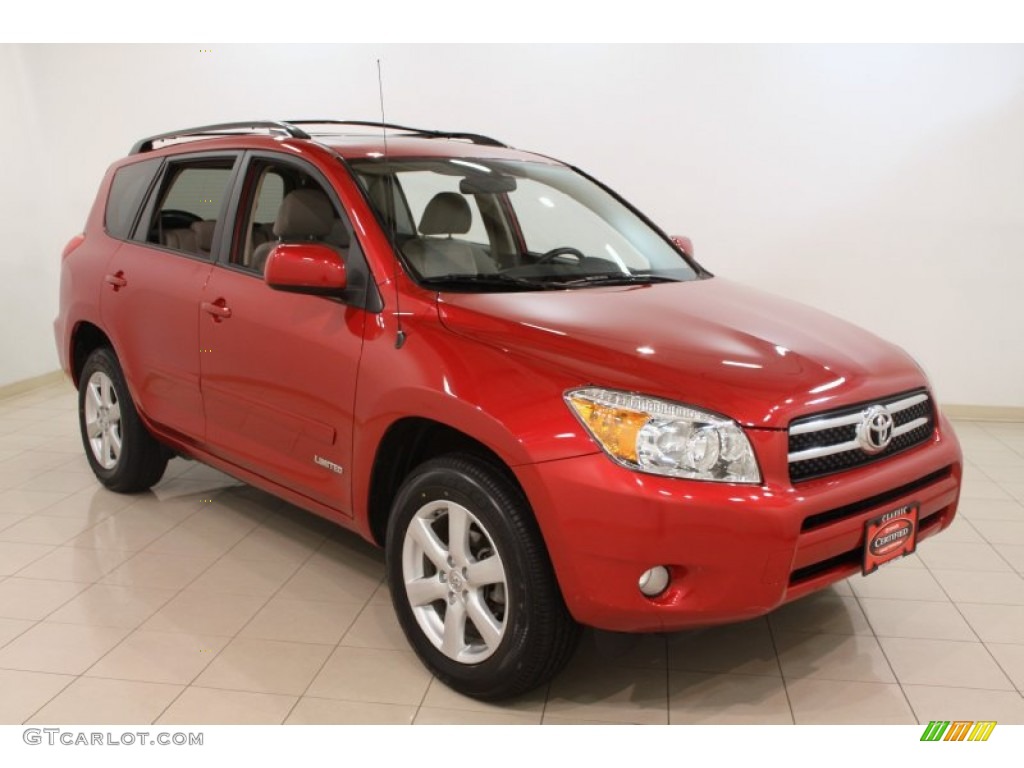 2008 RAV4 Limited 4WD - Barcelona Red Pearl / Taupe photo #1