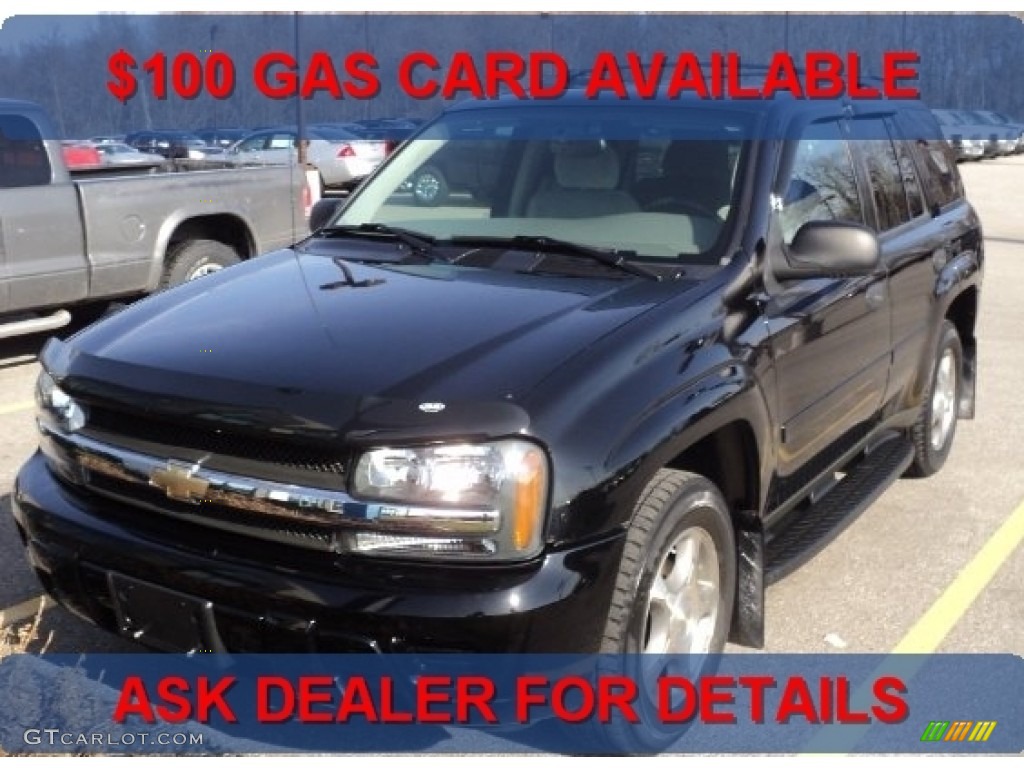 2008 TrailBlazer LS 4x4 - Black / Light Gray photo #1