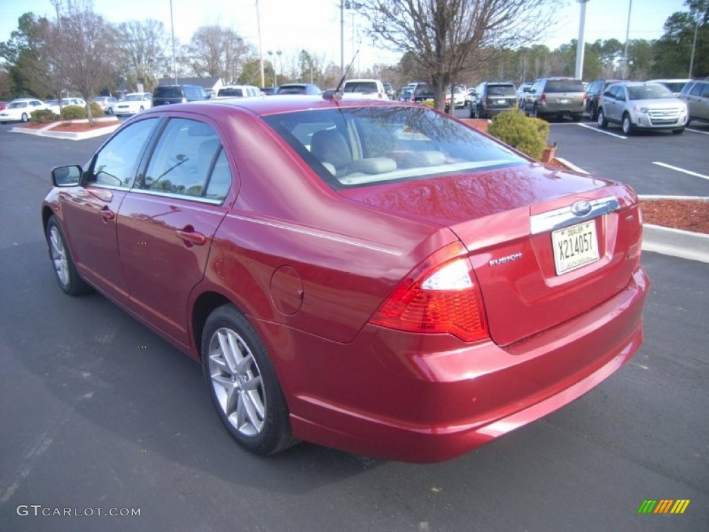 2010 Fusion SEL - Sangria Red Metallic / Camel photo #7