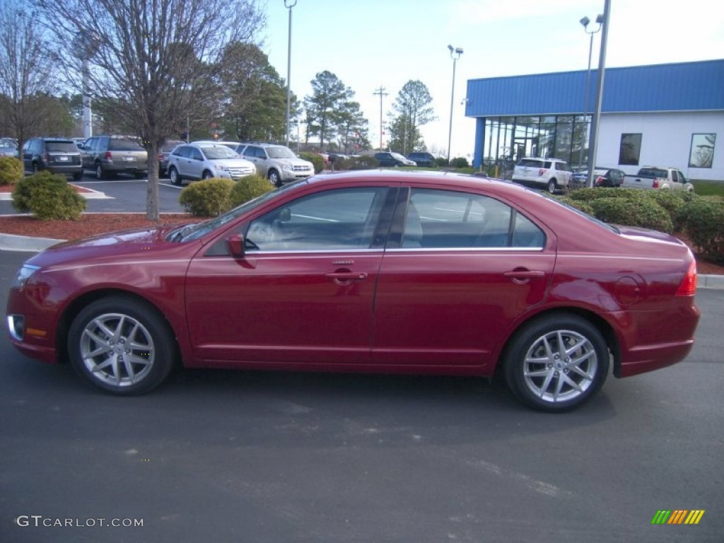 2010 Fusion SEL - Sangria Red Metallic / Camel photo #8