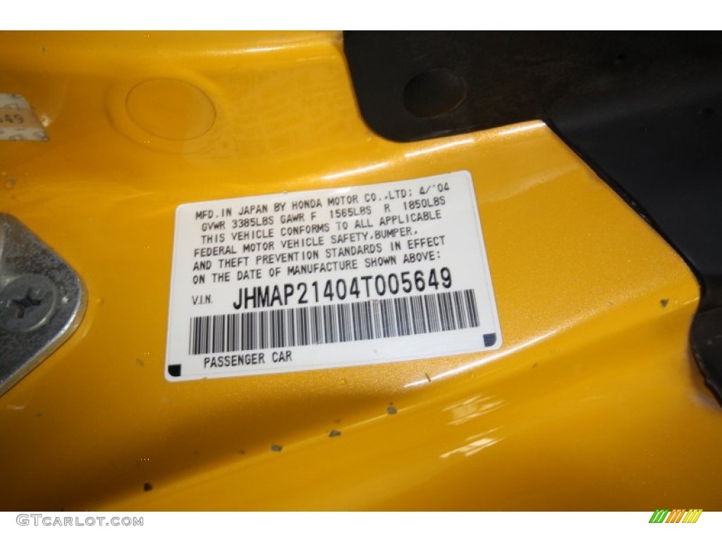 2004 S2000 Roadster - Rio Yellow / Black photo #9