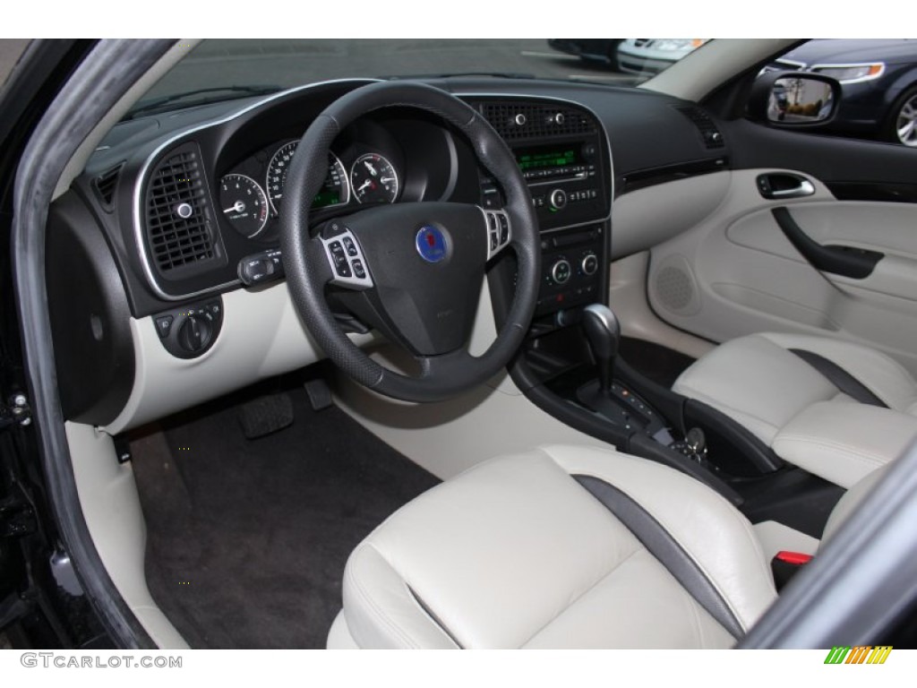 Parchment Interior 2009 Saab 9-3 Aero XWD Sport Sedan Photo #60509325