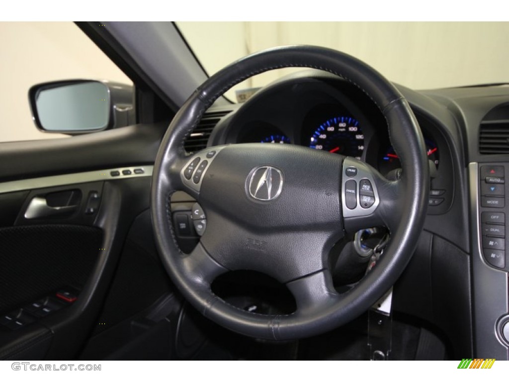 2006 Acura TL 3.2 Ebony Steering Wheel Photo #60509463