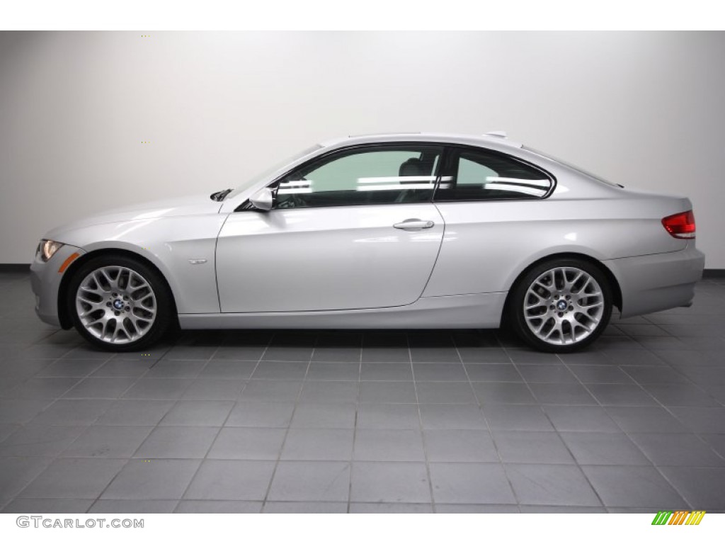 2009 3 Series 328i Coupe - Titanium Silver Metallic / Black photo #2