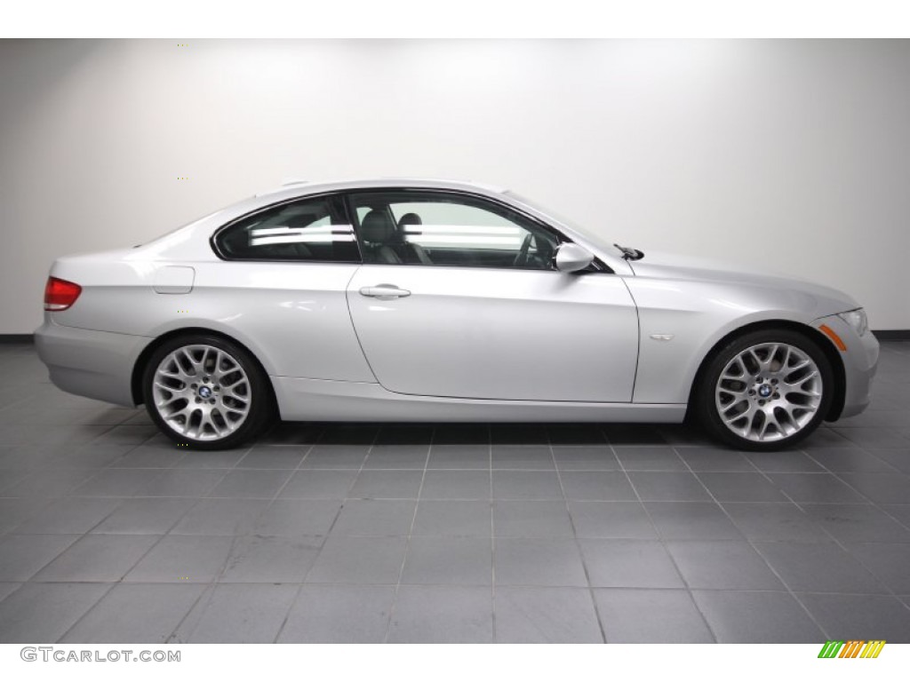 2009 3 Series 328i Coupe - Titanium Silver Metallic / Black photo #7