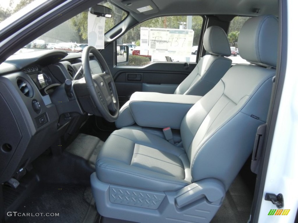 Steel Gray Interior 2012 Ford F150 XL SuperCab Photo #60511339