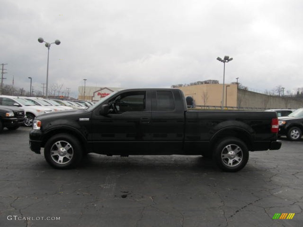 2004 F150 Lariat SuperCab 4x4 - Black / Black photo #2