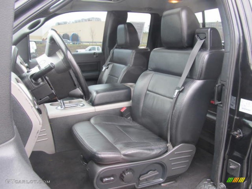 Black Interior 2004 Ford F150 Lariat SuperCab 4x4 Photo #60513159