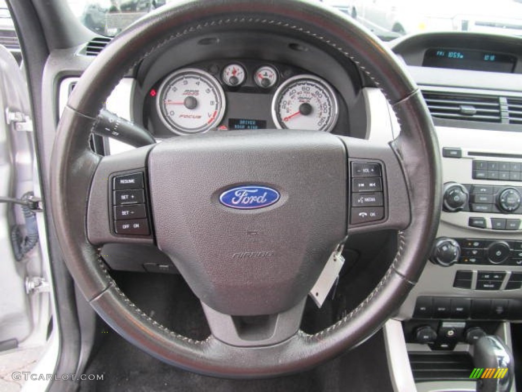 2008 Ford Focus SES Sedan Charcoal Black Steering Wheel Photo #60513436