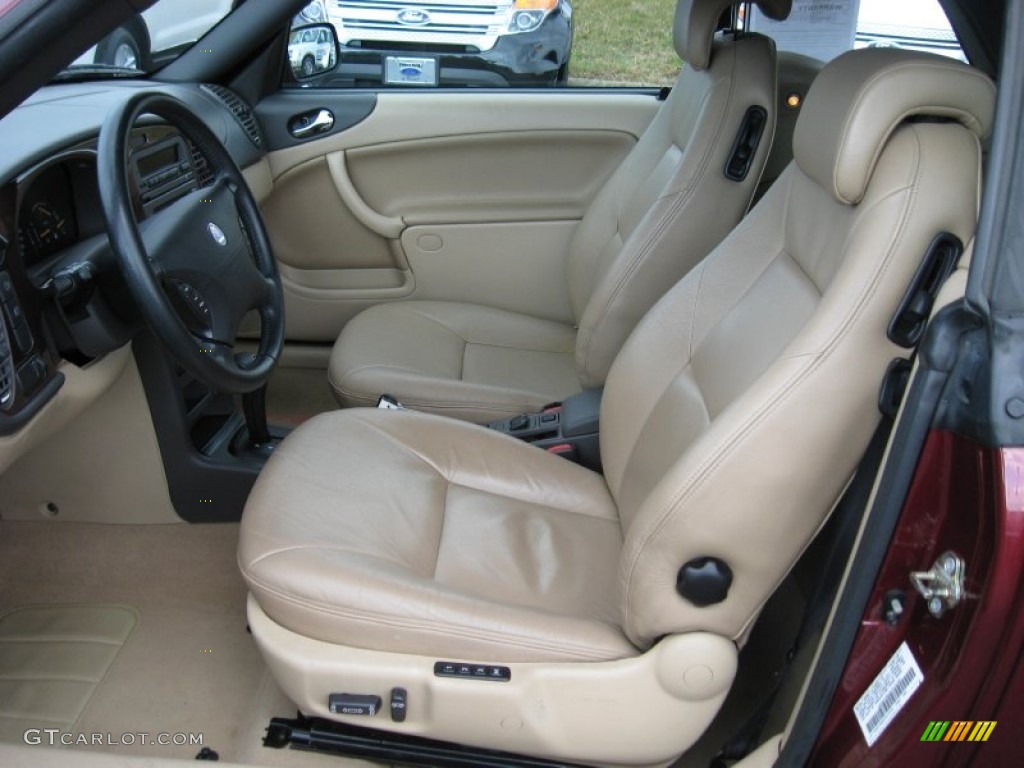 2003 9-3 SE Convertible - Merlot Red Metallic / Sand Beige photo #15