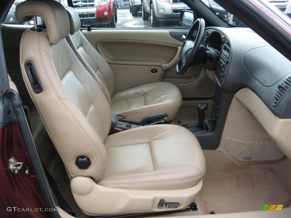 2003 9-3 SE Convertible - Merlot Red Metallic / Sand Beige photo #20