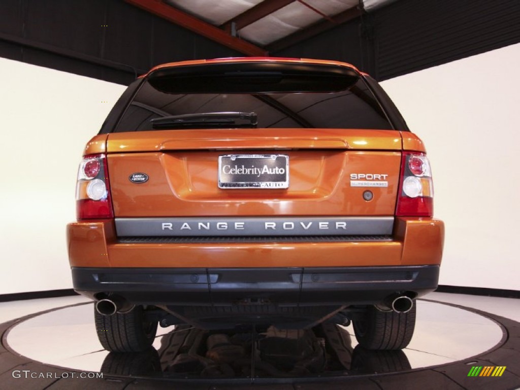 2006 Range Rover Sport Supercharged - Vesuvius Orange Metallic / Ebony Black photo #28