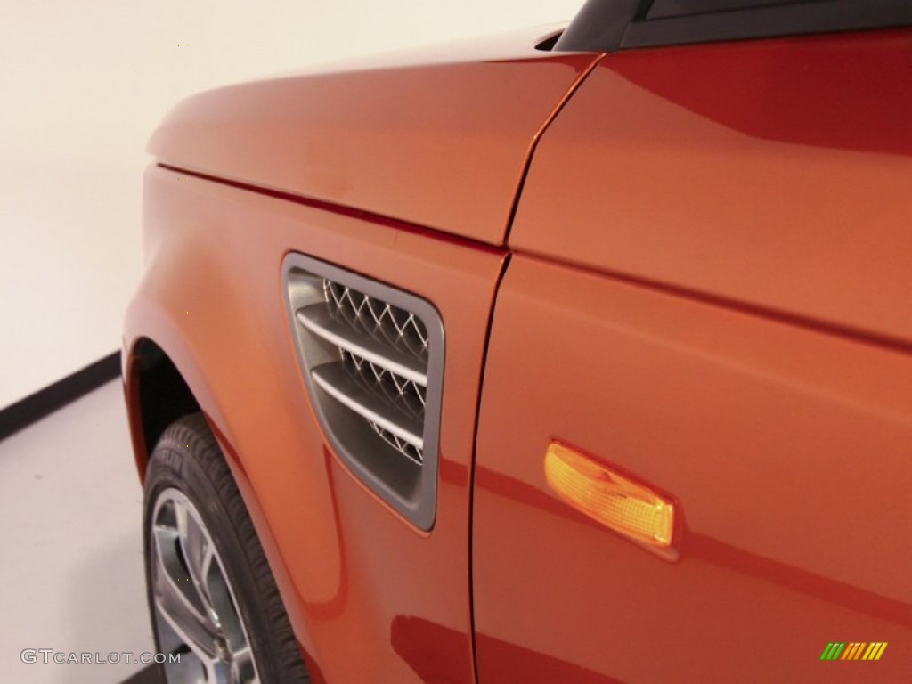 2006 Range Rover Sport Supercharged - Vesuvius Orange Metallic / Ebony Black photo #33