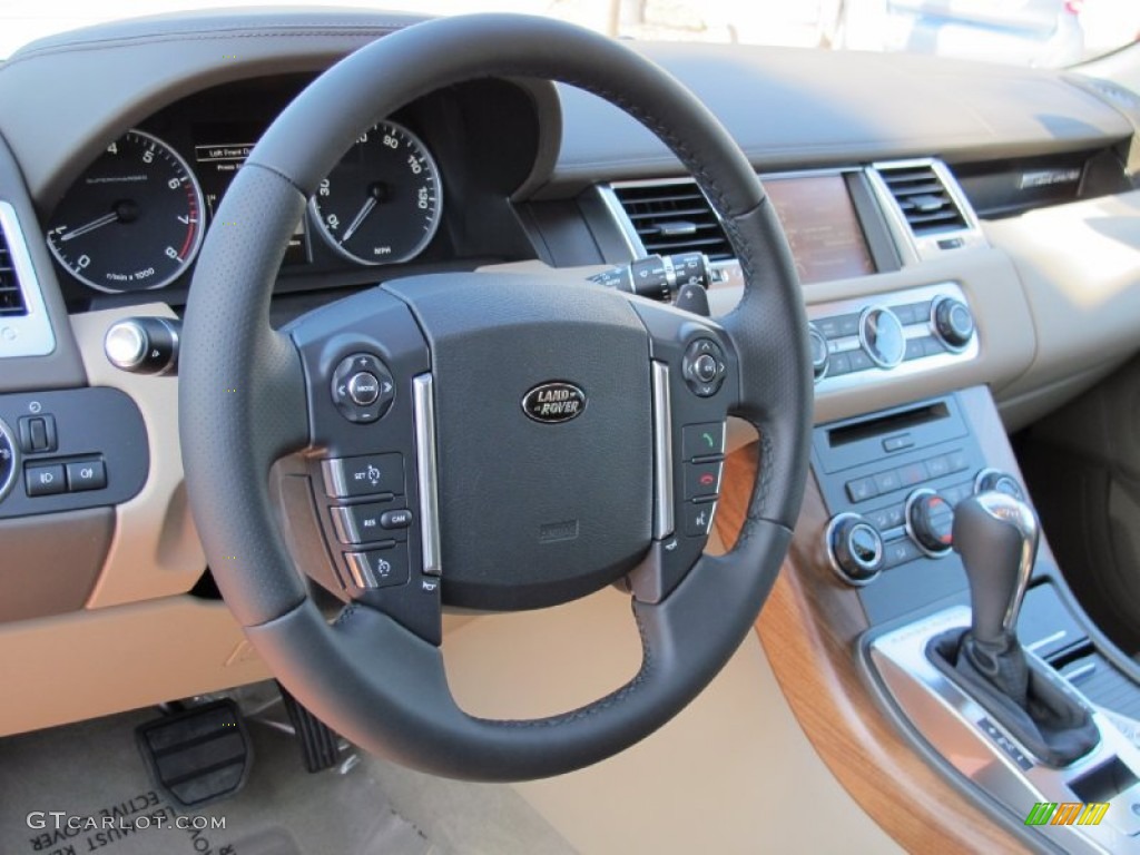 2012 Land Rover Range Rover Sport Supercharged Arabica Steering Wheel Photo #60518091