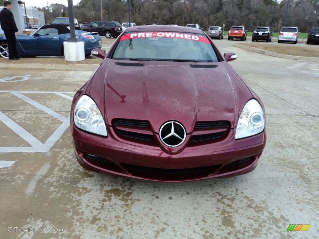 2007 SLK 350 Roadster - Storm Red Metallic / Beige photo #7