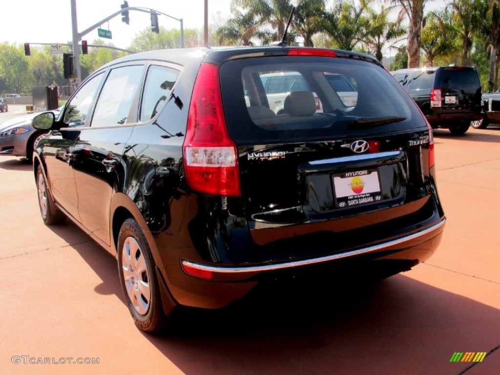 2012 Elantra GLS Touring - Midnight Black / Beige photo #3