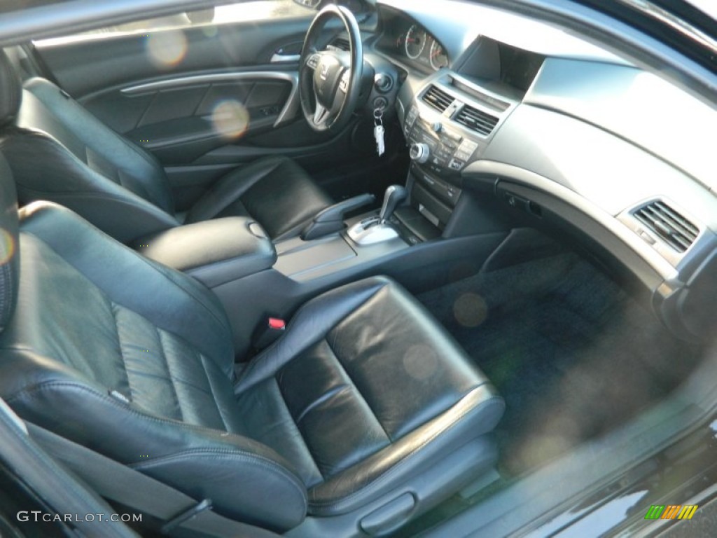 2010 Accord EX-L V6 Coupe - Crystal Black Pearl / Black photo #14