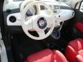 Pelle Rossa/Avorio (Red/Ivory) 2012 Fiat 500 c cabrio Lounge Steering Wheel