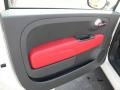Pelle Rossa/Avorio (Red/Ivory) 2012 Fiat 500 c cabrio Lounge Door Panel