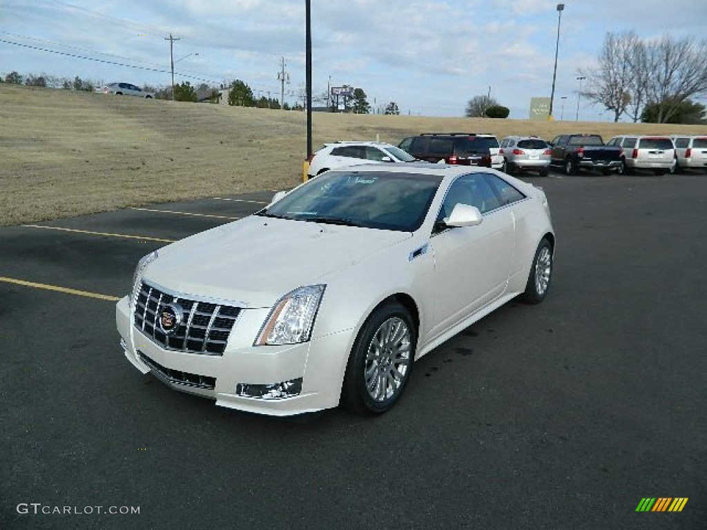 2012 CTS Coupe - White Diamond Tricoat / Cashmere/Cocoa photo #7