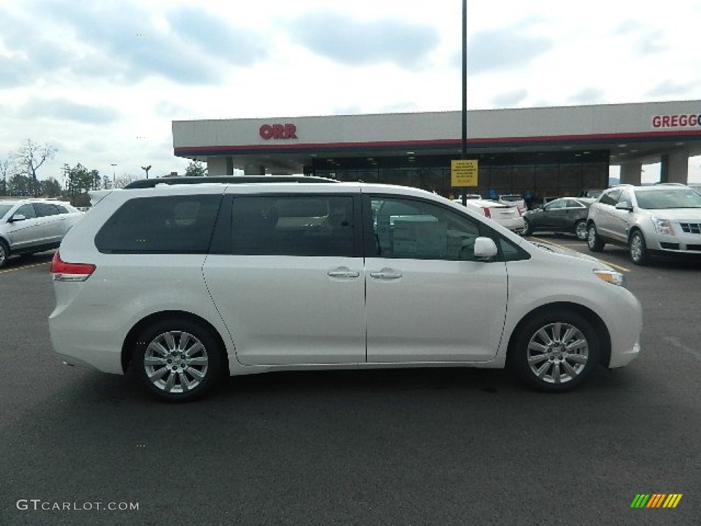 2012 Sienna Limited - Blizzard White Pearl / Light Gray photo #2