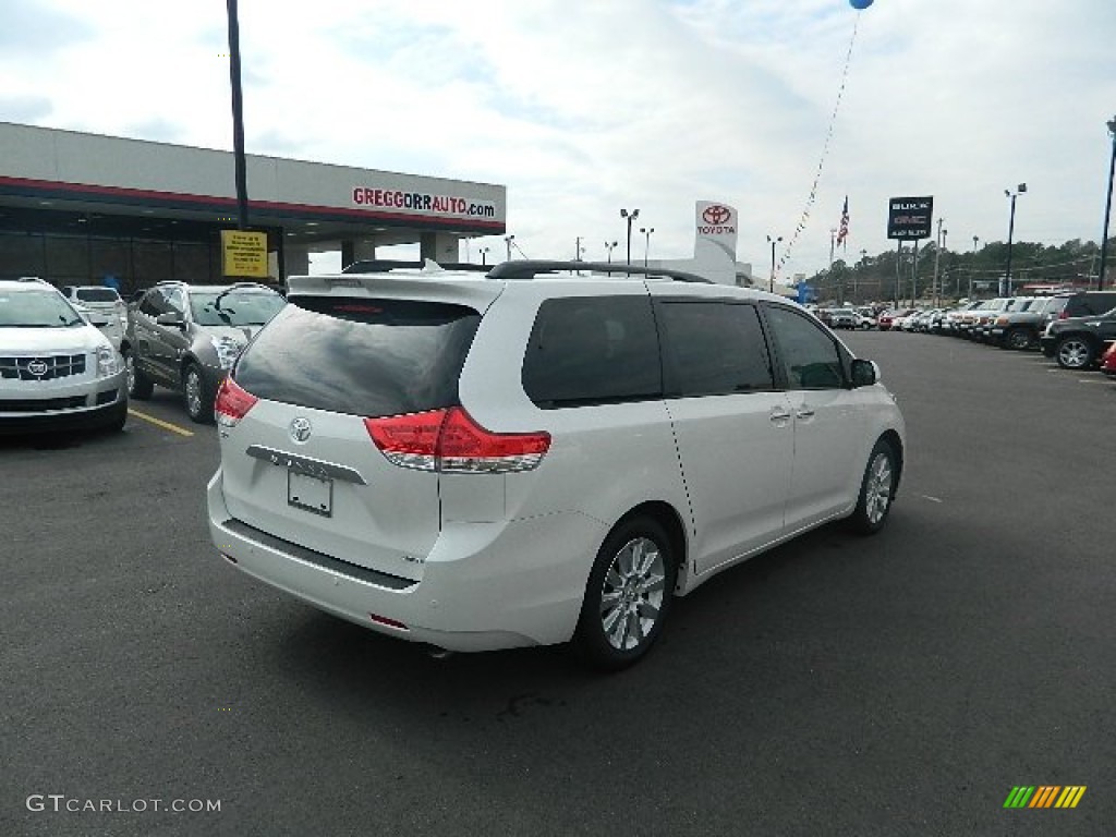 2012 Sienna Limited - Blizzard White Pearl / Light Gray photo #3