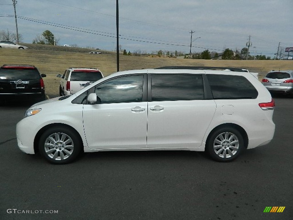 2012 Sienna Limited - Blizzard White Pearl / Light Gray photo #6