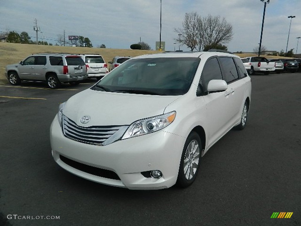 2012 Sienna Limited - Blizzard White Pearl / Light Gray photo #7