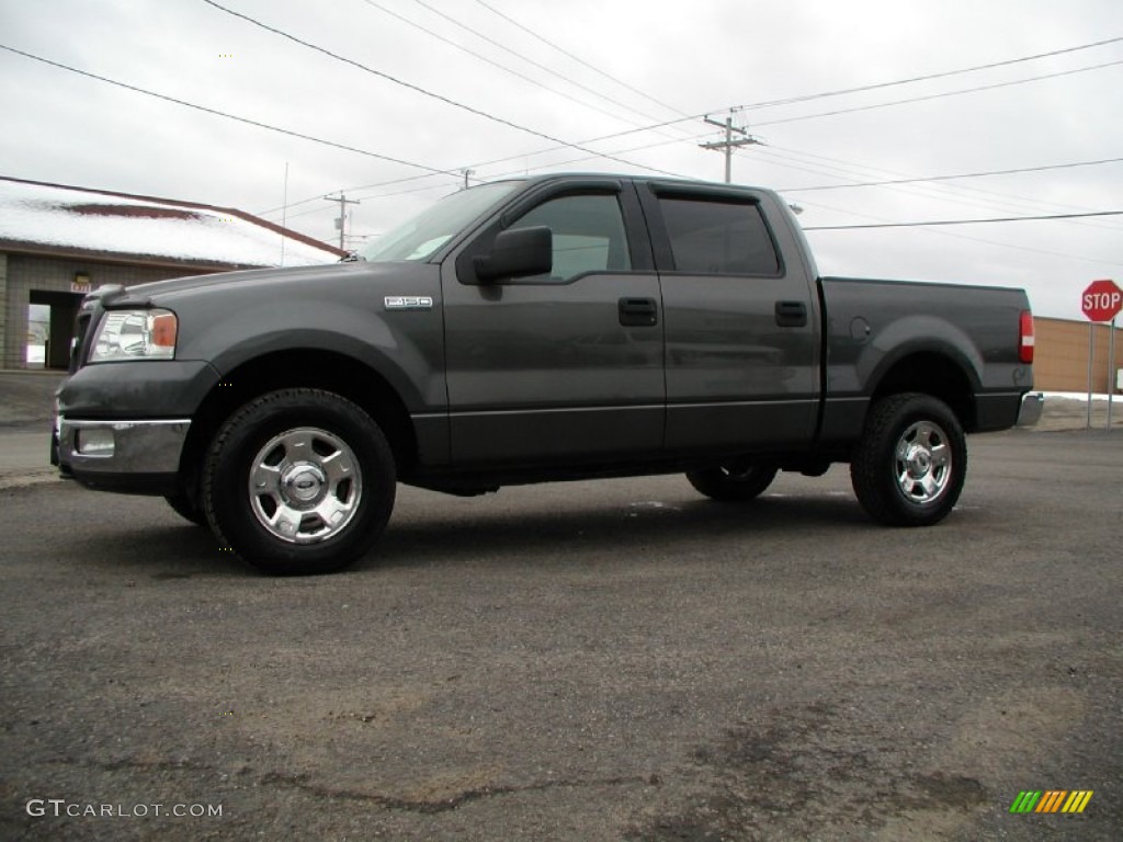 2004 F150 XLT SuperCrew 4x4 - Dark Shadow Grey Metallic / Dark Flint photo #2